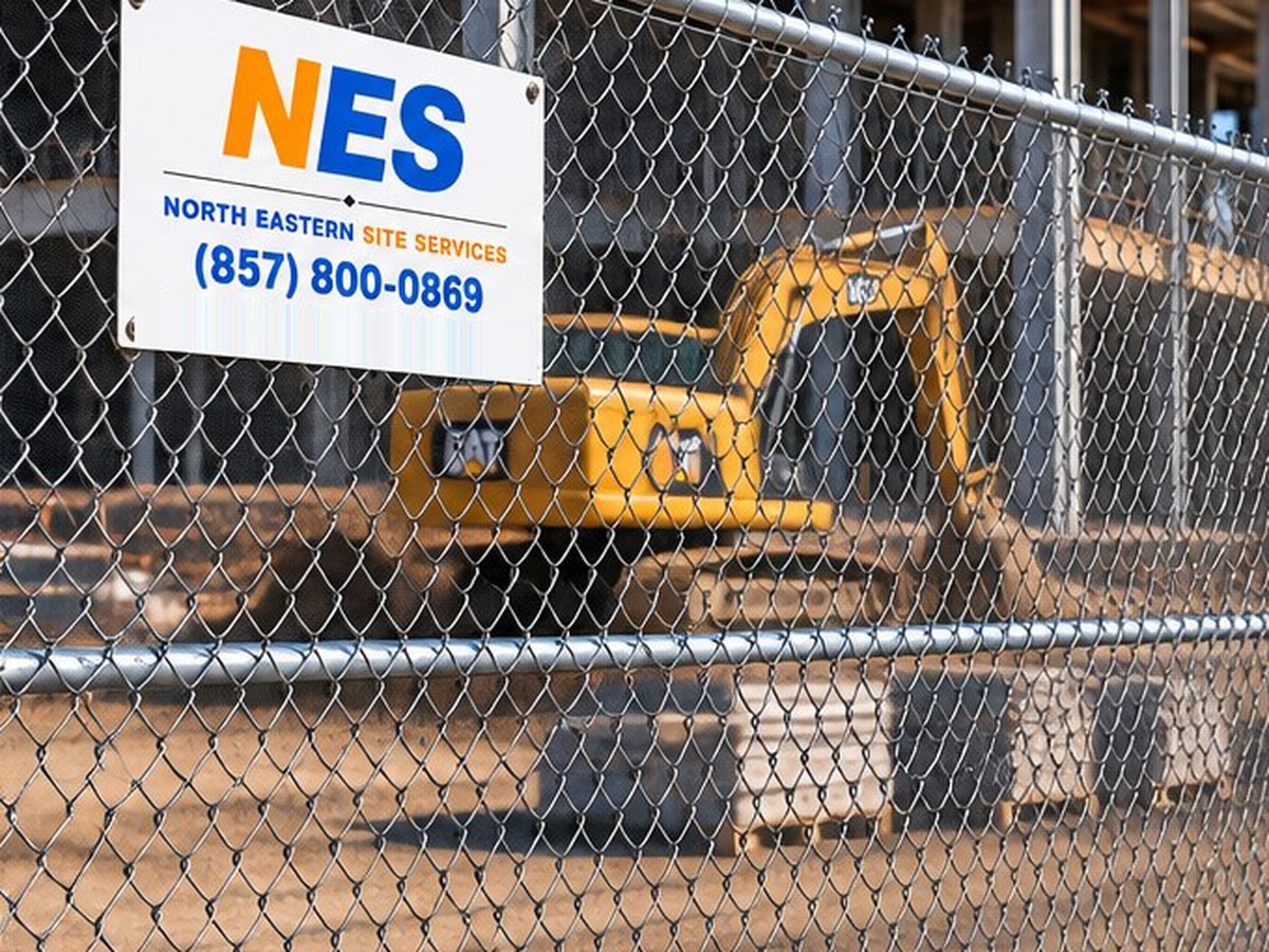 Pedestrian gate in temporary fence