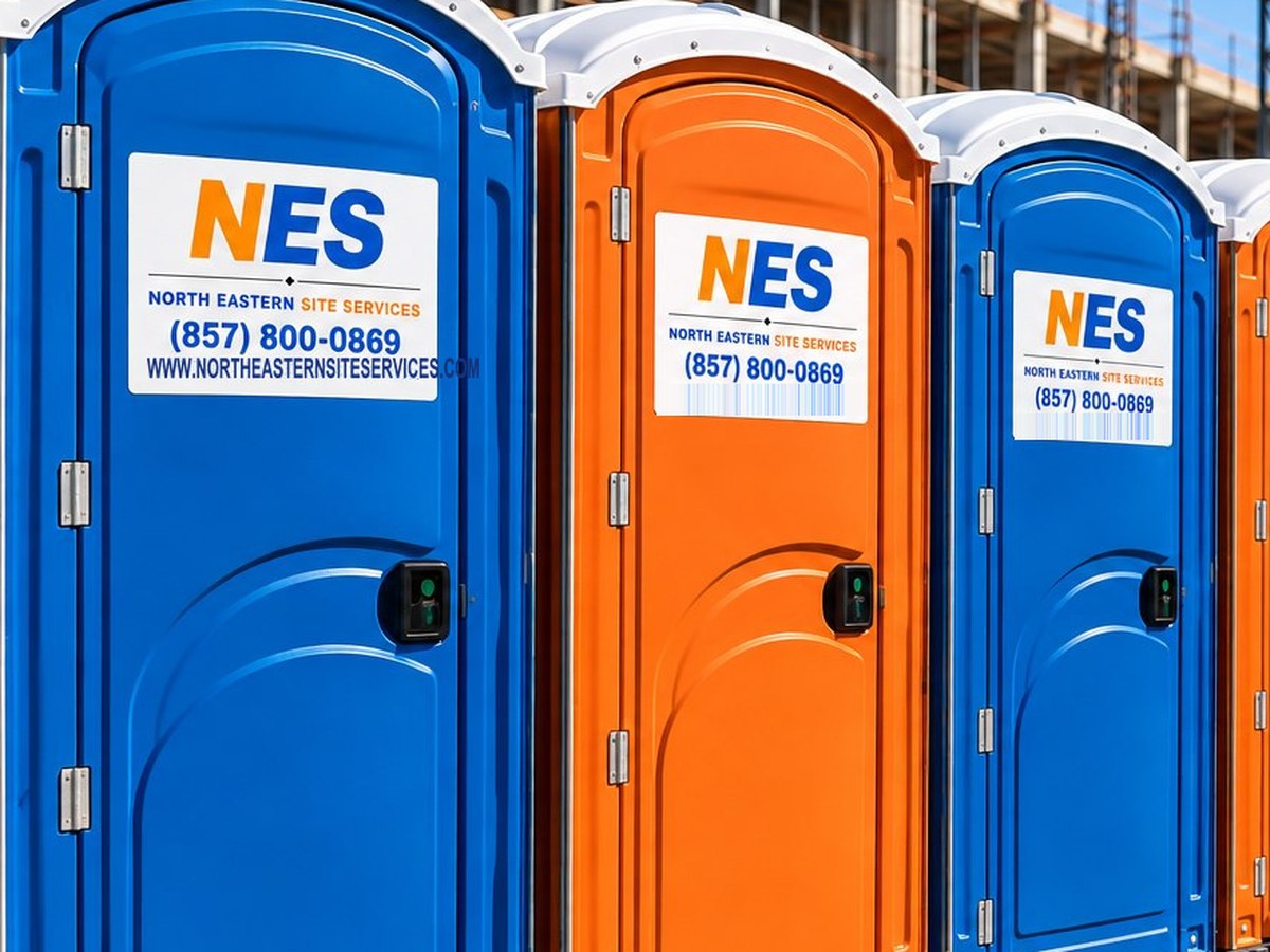ADA-accessible portable restroom on site